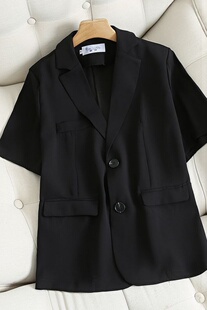 胖妹妹2-300斤特大码宽松遮肉时尚高级感职业装夏季短袖小西服女