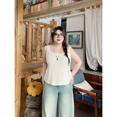 胖MM300斤大码内搭打底吊带背心