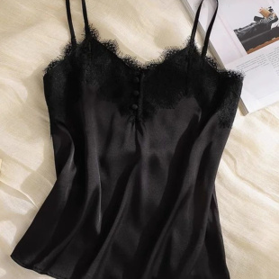 背心 胖MM性感纯色美背小吊带上衣300斤内搭蕾丝边打底衫 女款 大码