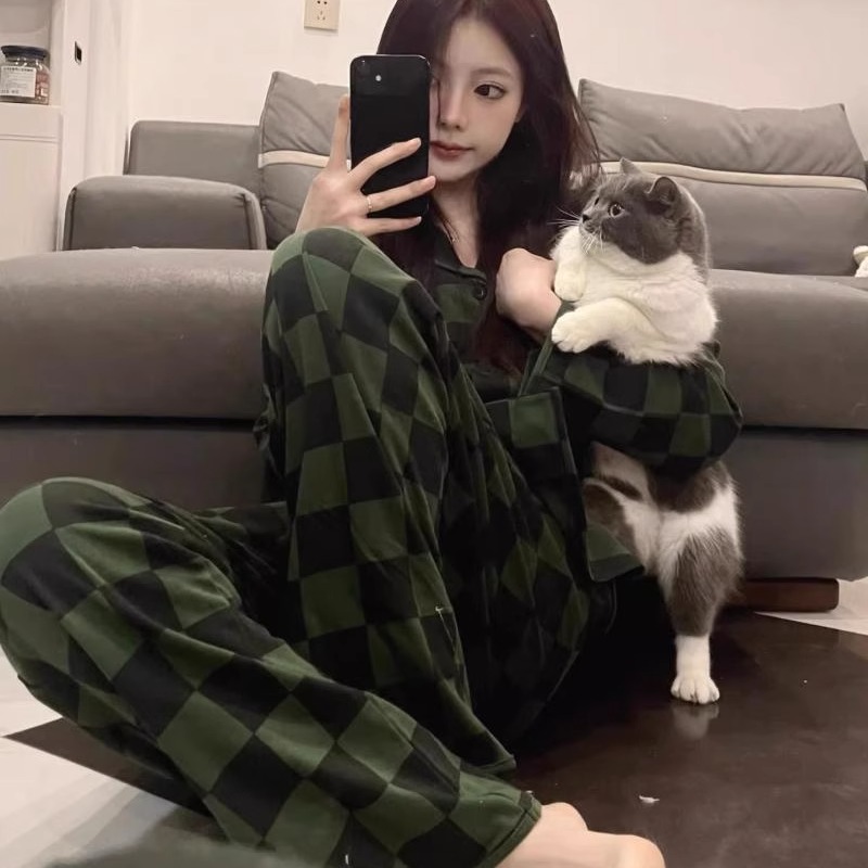 家居服韩范时尚高级感睡衣套装女