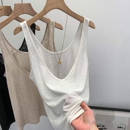 特大码韩系纯欲风无袖吊带背心女