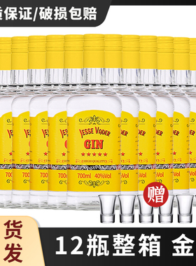 金酒12瓶洋酒700ml杜松子酒gin酒金汤力长岛冰茶鸡尾酒基酒酒吧