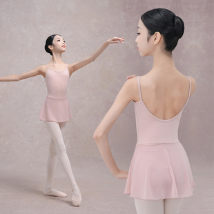 儿童舞蹈练功服女童艺考吊带形体连体服芭蕾舞体操服中国舞演出服