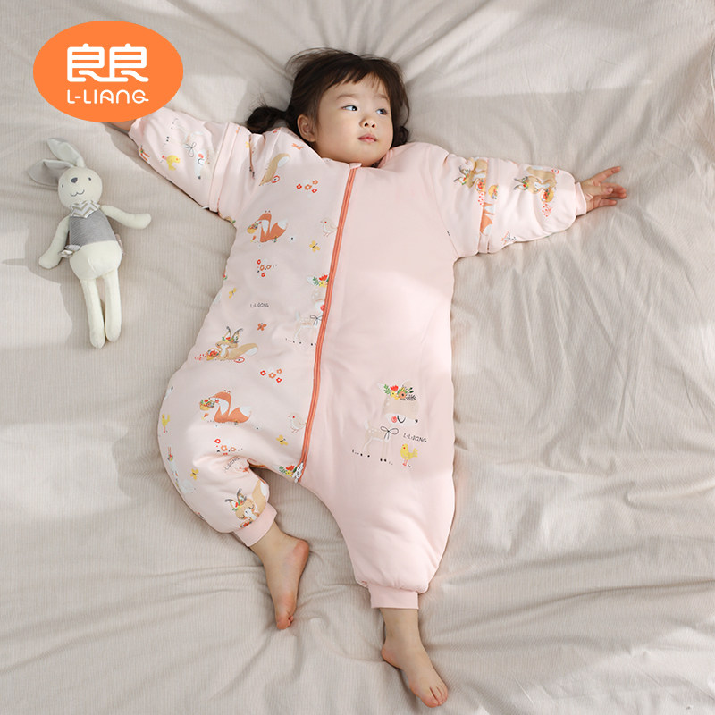 良良分腿恒温睡袋秋冬款纯棉加厚款婴儿宝宝夹棉防踢被大儿童通用,婴童用品,睡袋/防踢被,淘宝优惠券,粉丝福利购,淘宝优惠卷