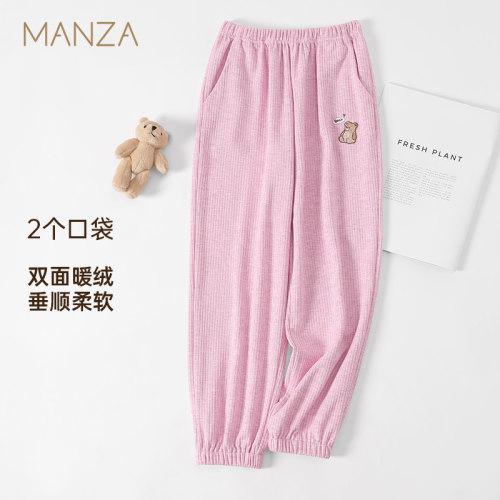 玛伦萨儿童保暖加绒加厚睡裤女童