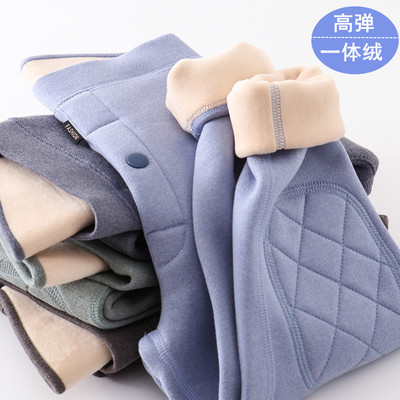 男童保暖加厚打底裤护膝秋冬宝宝