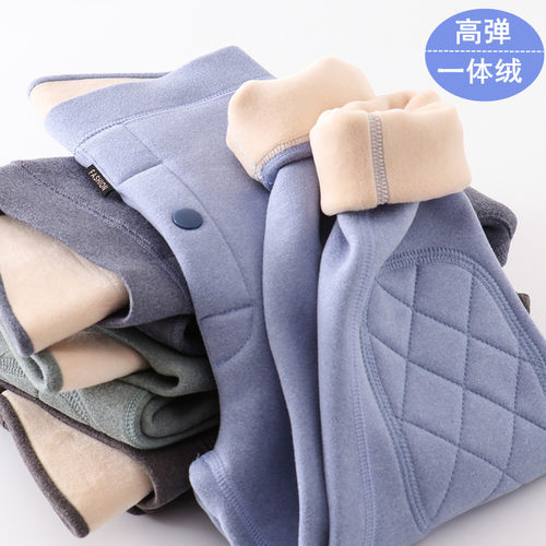 男童保暖加厚打底裤护膝秋冬宝宝