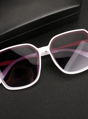 纯白色大框遮阳太阳镜女防紫外线