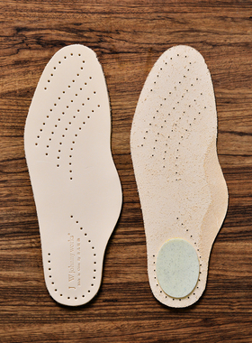 强尼制靴原色意大利植鞣牛皮鞋垫 减震吸汗OrthoLite高弹足弓支撑