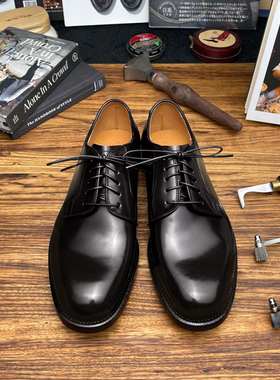 强尼制靴!德比皮鞋Derby shoes正装通勤商务皮鞋Alden款9901包邮