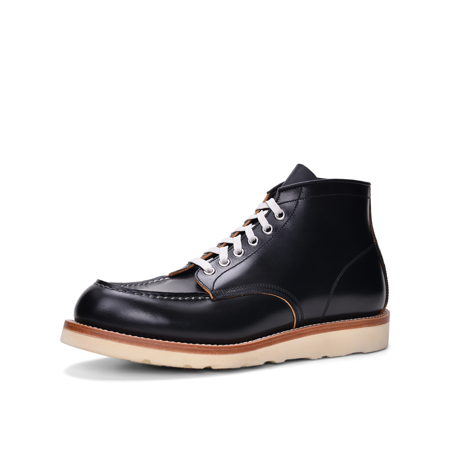 强尼制靴圆头马丁靴工装靴真皮