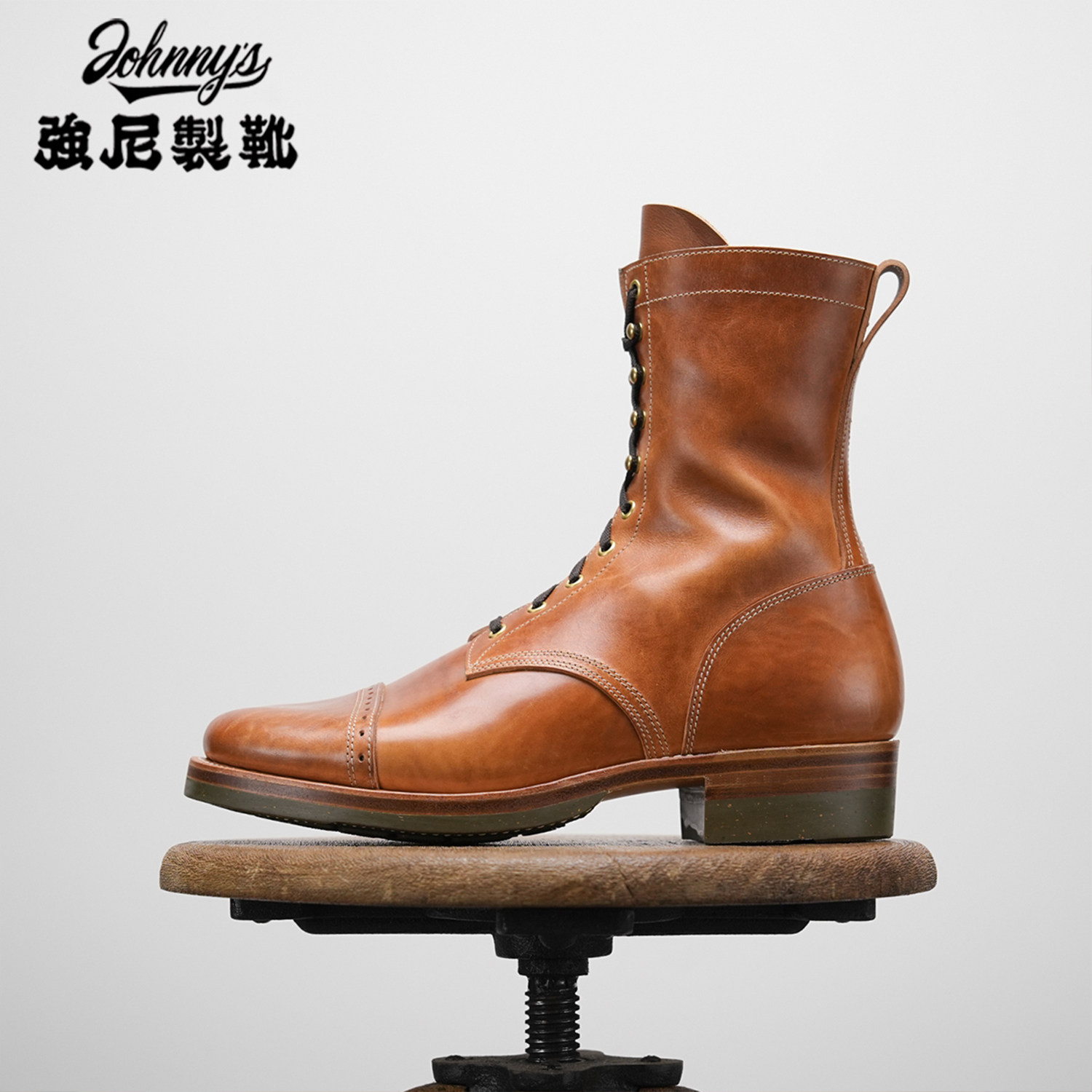 强尼制靴8寸美式伞兵靴