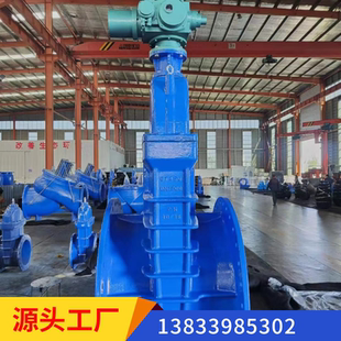 双法兰弹性座封闸阀 电动闸阀 球铁z945x软密封闸阀 DN1200手动