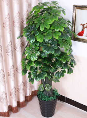仿真假树发财树室内装饰客厅摆设大落地盆栽盆景植物塑料假花绿植