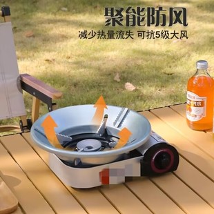 卡式炉四爪防风圈防风罩节能聚火罩挡风罩户外露营气炉通用型配件