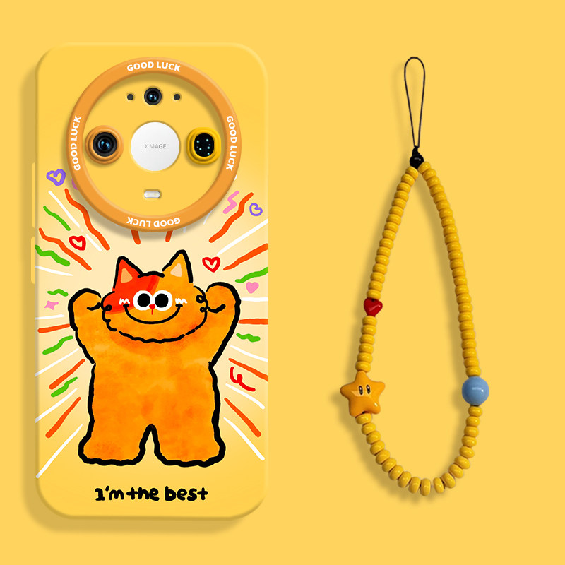 自信猫猫适用华为mate90promax手机壳mate90pro全包瞳眼硅胶壳mate90防摔80pro保护套mt80挂绳男70女可爱卡通