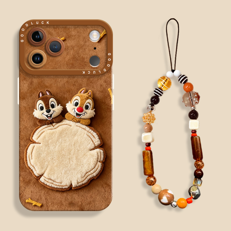 适用苹果17毛绒奇奇蒂蒂手机壳