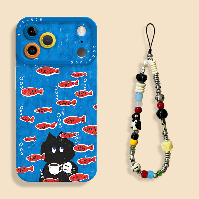 红鱼与猫适用iPhone17手机壳新款苹果17promax液态苹果air瞳眼硅胶壳17保护套ip16男女15可爱14卡通pro潮全包,3C数码配件,手机保护套/壳,淘宝优惠券,粉丝福利购,淘宝优惠卷