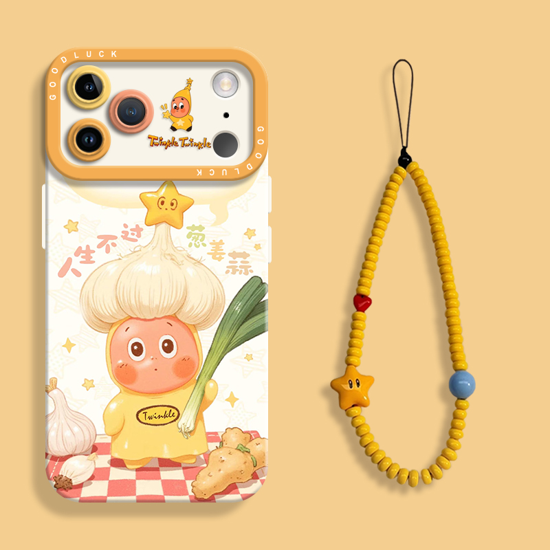 适用苹果17葱姜蒜星星人手机壳