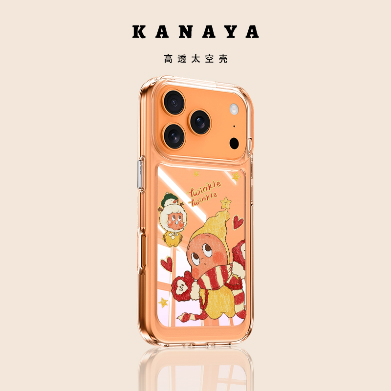 可爱圣诞星星人适用iPhone17透明手机壳17promax太空壳苹果air硅胶亚克力壳苹果17保护套ip17pro男17女卡通