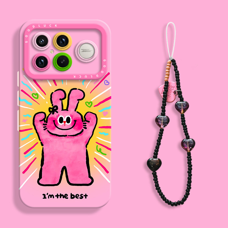 可爱自信兔兔适用小米红米k90promax瞳眼手机壳红米k90防