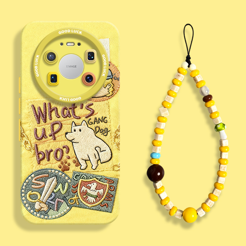 适用mate80标签小狗手机壳