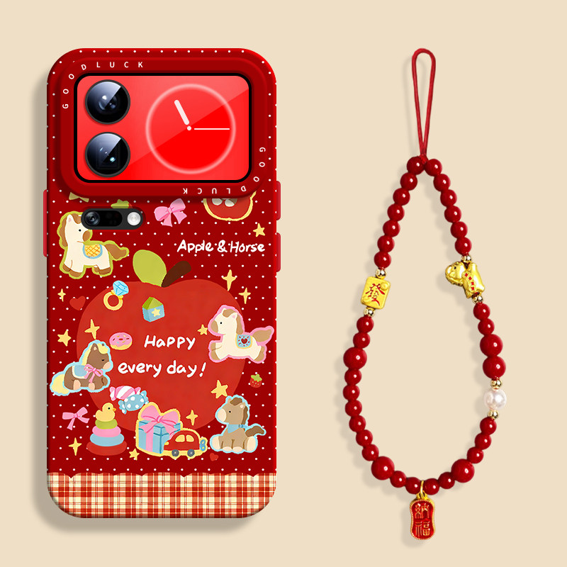 礼物堆小马适用小米17promax红色手机壳小米17pro液态软壳17硅胶15pro保护套XIAOMI男女ultra挂绳14新年15,3C数码配件,手机保护套/壳,淘宝优惠券,粉丝福利购,淘宝优惠卷