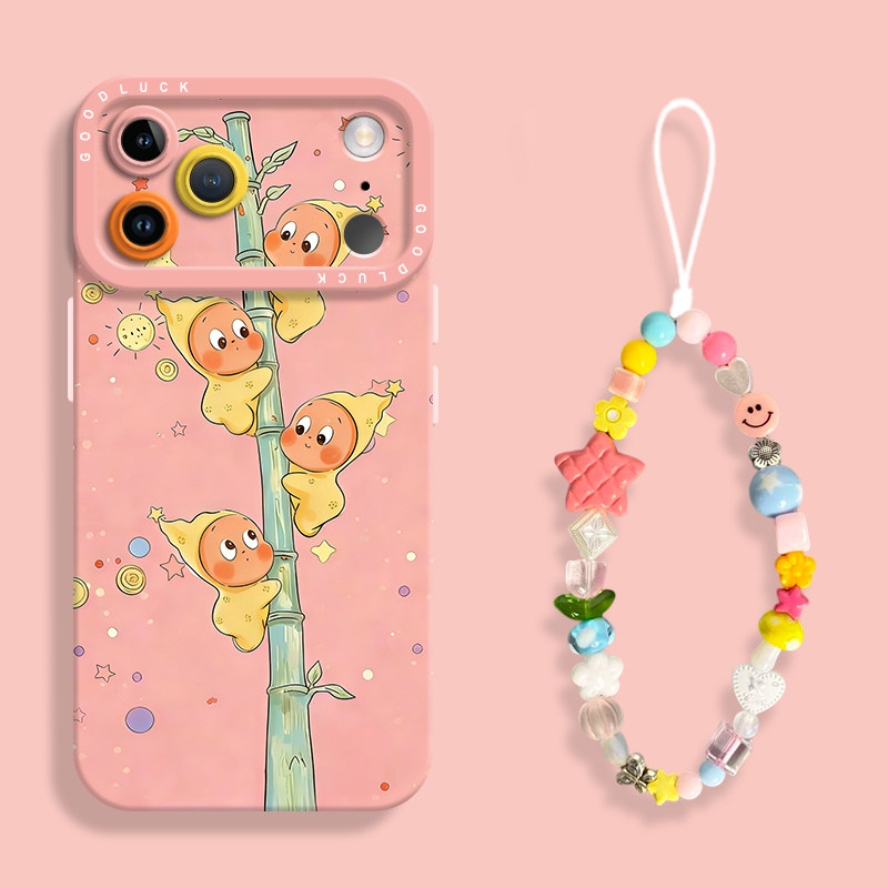 竹子星星人适用iPhone17手机壳新款苹果17promax液态苹果air瞳眼硅胶壳17pro保护套ip16带挂绳15创意14卡通,3C数码配件,手机保护套/壳,淘宝优惠券,粉丝福利购,淘宝优惠卷