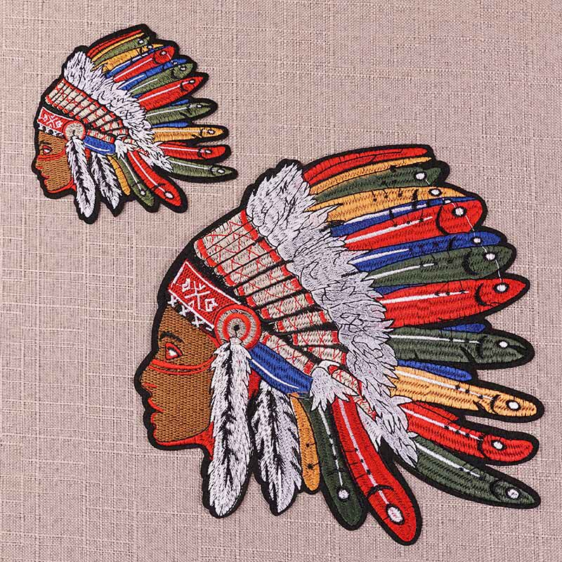 印第安人衣服贴时尚绣花辅料大号衣服胸前刺绣装饰图案花百搭布贴