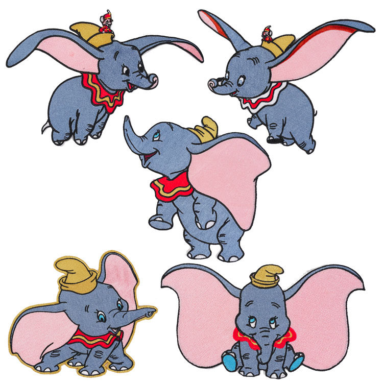 补丁贴布贴 时尚小飞象t恤刺绣女衣服贴花大号百搭刺绣贴绣花图案