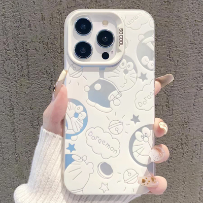 情侣多啦A梦适用于13苹果15promax手机壳iphone14一加12红米k70小米100荣耀80真我nova11保护套50华为mate60