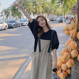 买家秀已更新！现货数据好背带裙两件套131-9029P105K158，女装连衣裙，象礼
