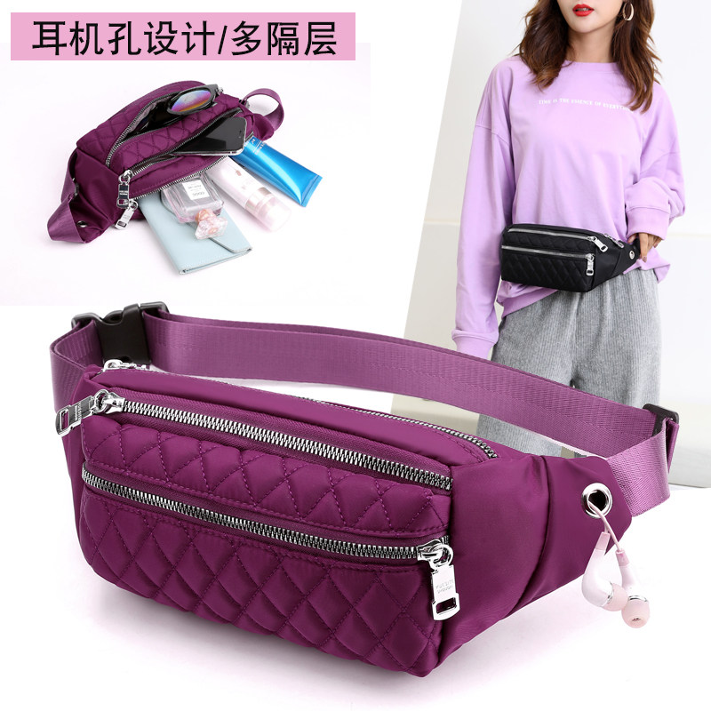 腰包小包包大容量帆布女包2021新款百搭单肩斜挎包简约胸包手机包