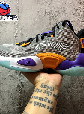 识货推荐正品李宁空袭6减震回弹中高帮运动专业篮球鞋ABAP067 011