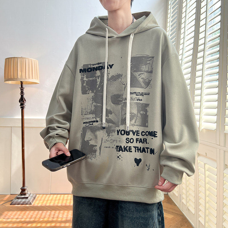 春季男士潮牌卫衣青少年休闲宽松学生连帽长袖上衣休闲打底衫外套,男装,卫衣,淘宝优惠券,粉丝福利购,淘宝优惠卷