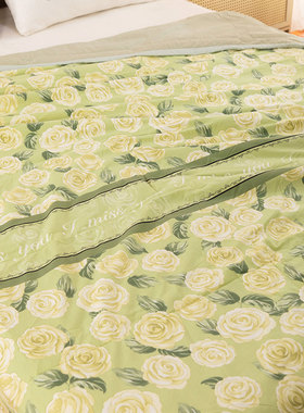 夏凉空调被全棉薄款被子纯棉可机洗夏季双人裸睡单人学生宿舍凉感