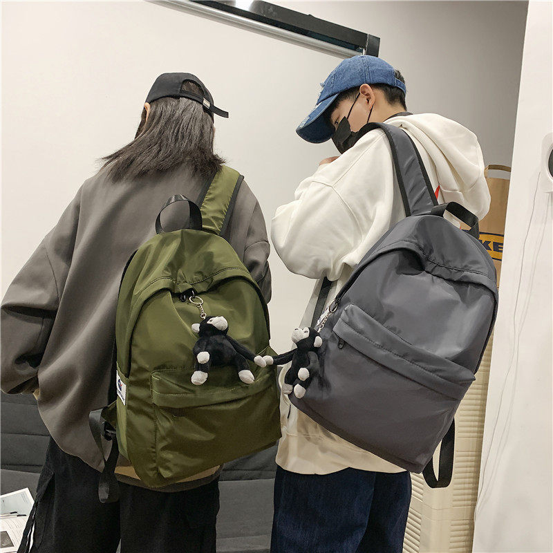 韩国ins风大容量韩版简约百搭无印书包大学生日系原宿背包双肩包