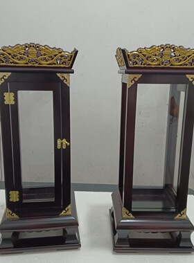 纯实木供风灯防古神龛手工雕刻工艺品正宗仿古红折灯燃灯宫灯装饰