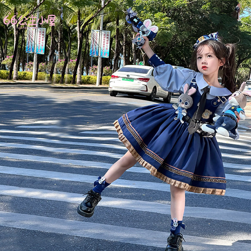 66公主朱迪兔子警官女童COS裙子