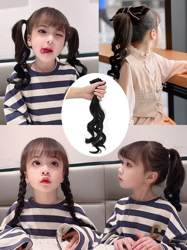 Детский парик для принцессы, кудрявые пряди волос, в корейском стиле