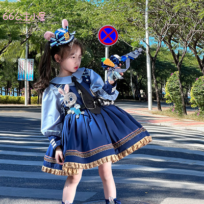 66公主兔子警官帽子俏皮可爱