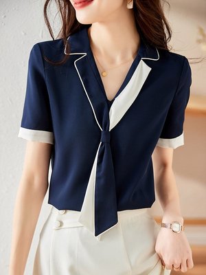 雪纺衫通勤设计上衣夏季