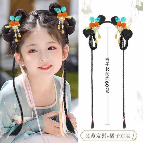 蝴蝶结一体式儿童汉服古风发饰