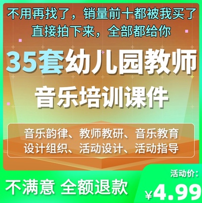 幼儿园教师音乐培训课件教研计划设计与指导教育活动韵律素材ppt