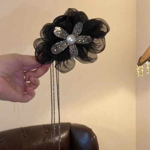 超仙云朵泡泡流苏抓夹水钻