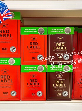 英国Sainsburys超市奢华金标红茶Red Label Tea bags红标签茶