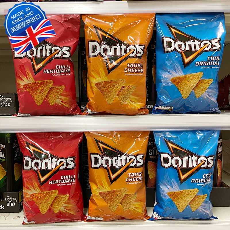 苏州现货 英国doritos多力多滋香辣芝士玉米薯片休闲零食180g