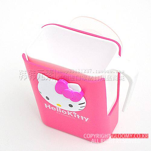 韩国 正版 Hello Kitty 牙杯 漱口杯 水杯 含吸盘杯架