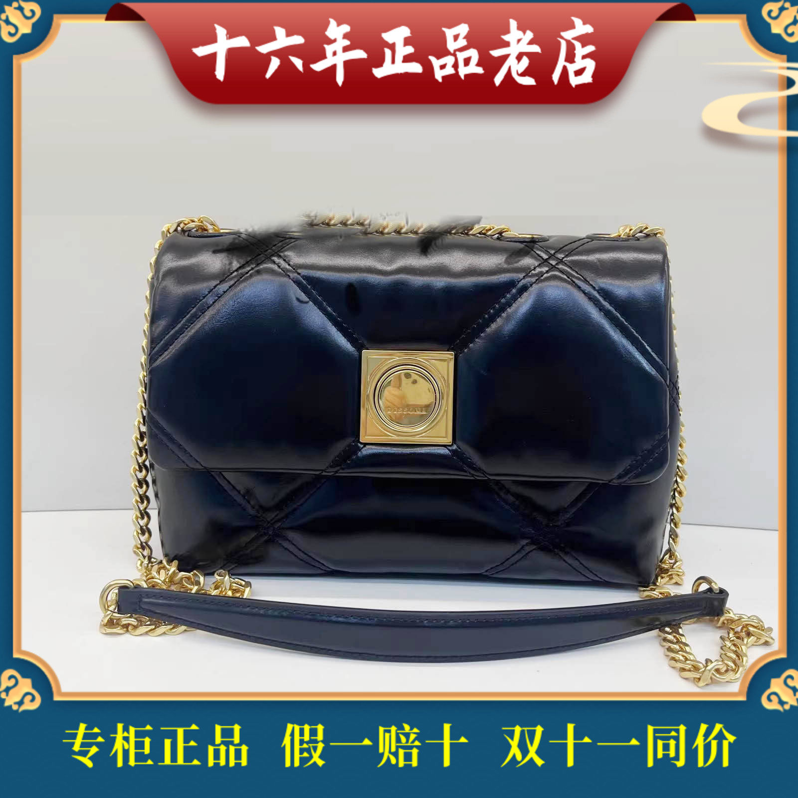 2025迪桑娜/DISSONA新款女包正品专柜菱格链条单肩斜挎8251011002