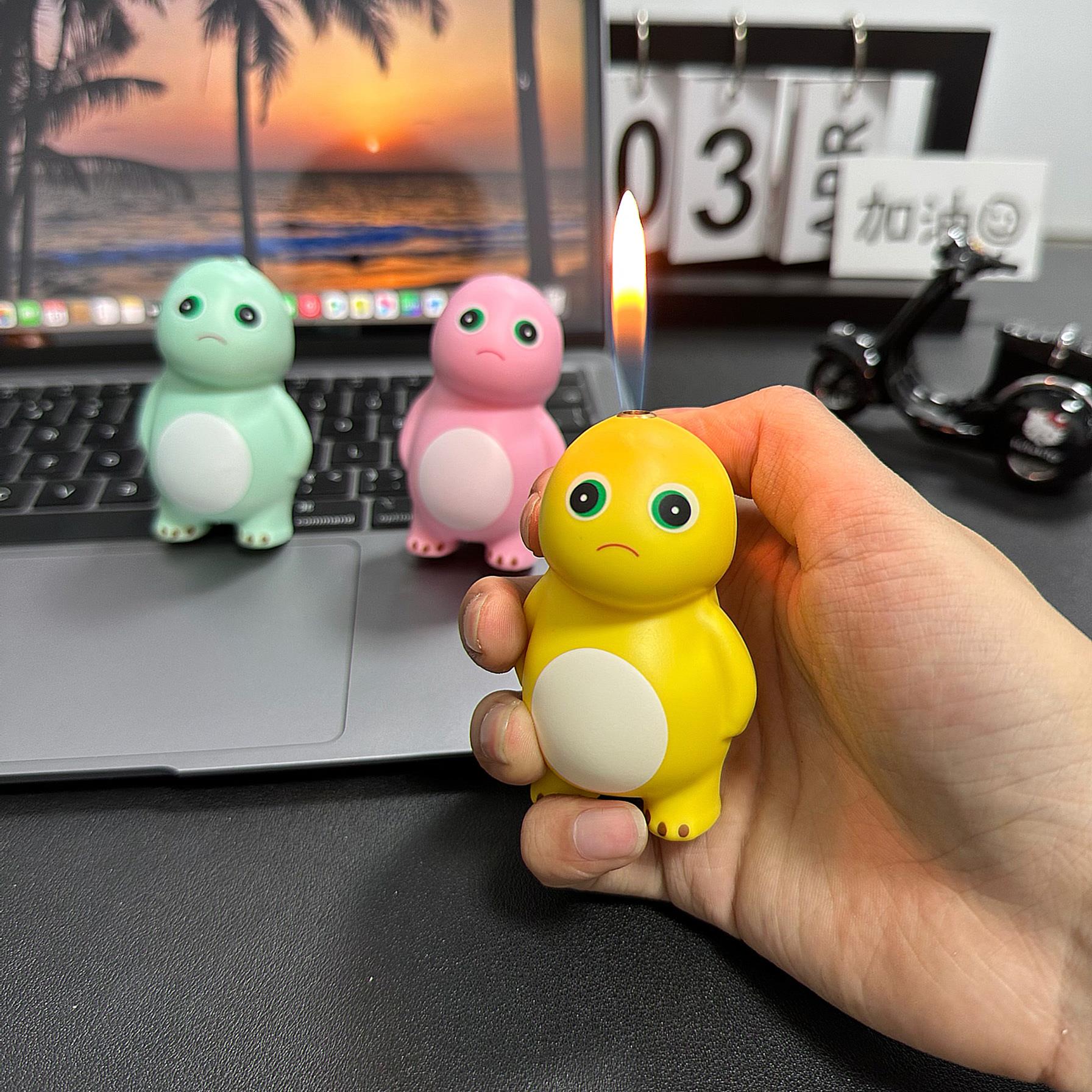 小恐龙潮玩手办打火机卡通玩具